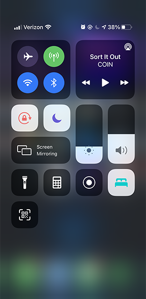 swipe down your iPhone screen from the top-right corner to show the Battery Percentage